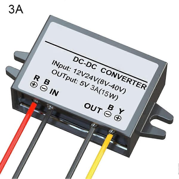 DC-DC 12V/24V til 5V Bil Strømomformer Nedtrappingsmodul Buck Adapter 8A