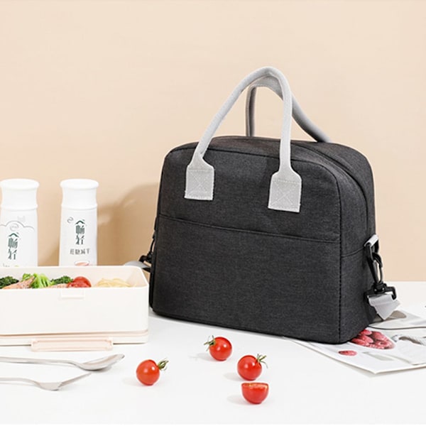 Frokosttaske Student Termisk Madkasse SORT black