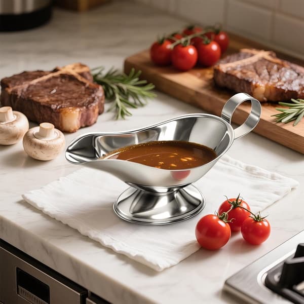 2 stk. - Sovseskål - Saucebåd - Sauciere - Dyppeskåle - saucebåd i rustfrit stål