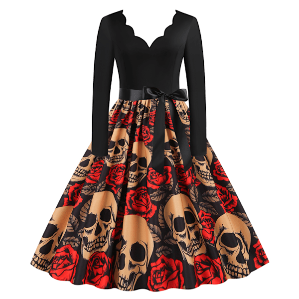 Naisten vintage 1950-luvun Rockabilly-tanssiaismekko Swing Dress F 3XL