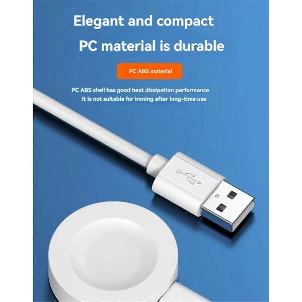 Trådlös Magnetisk Laddare för Huawei Watch 4 3 Pro D GT5 GT4 GT3 GT3[D] White