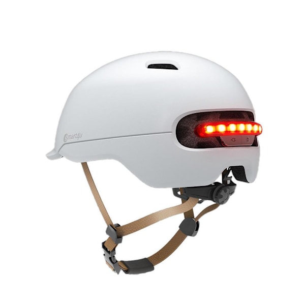 Xiaomi Smart4u City Riding Smart Flash Hjelm (L, 57-61) Hvid White Vit