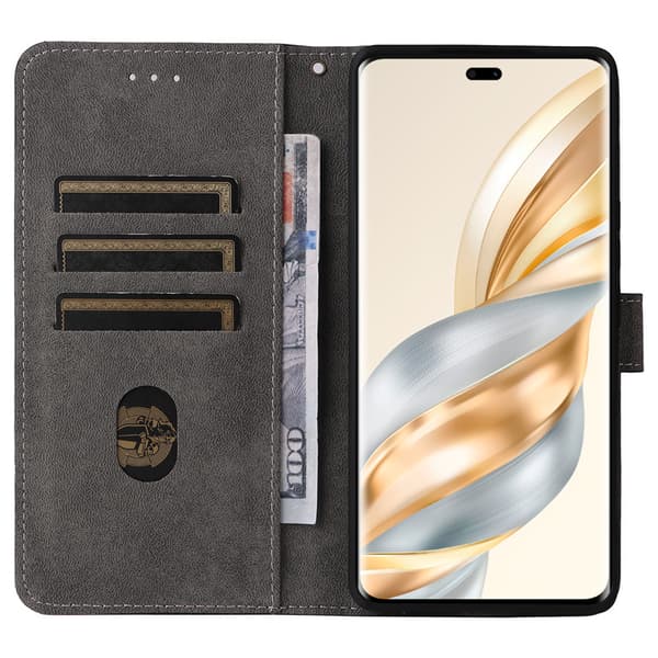 För Honor Magic7 Lite/X9c 5G PU Läder Plånboksfodral med 9 Kortfack (Brun)_OF