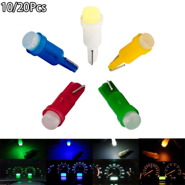 T5 LED Lys Instrumentpanel Lys BLÅ 20STK 20STK Blå - Perfekt Blå Blue 20Pcs-20Pcs