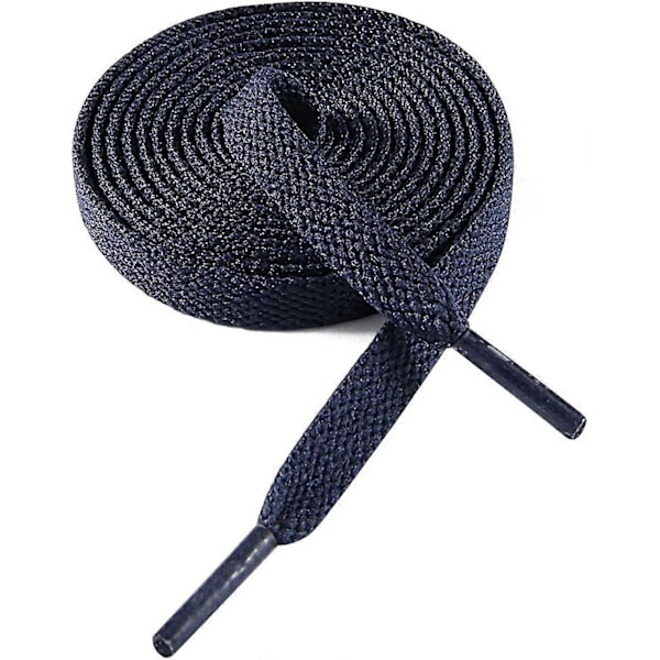 Flade Snørebånd 8mm Brede Snørebånd til Sneakers Premium Træningssnørebånd Erstatninger til Atletiske Sportssnørebånd Navy Blue Navy Blue 71-  ( 180 cm )
