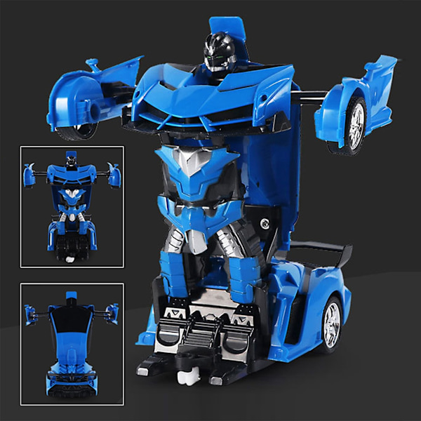 Fjärrstyrd robotbil för barn, transformerleksak, anti-fall pusselbil, leksaksbilar för pojkar och flickor - WELLNGS Police Car