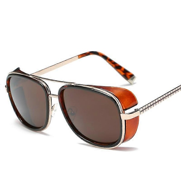 Iron Man 3 Matsuda TONY Stark Solglasögon Herr Rossi Coating Retro Vintage Designer Solglasögon Oculos Masculino Gafas del UV400 9-XY62-C1