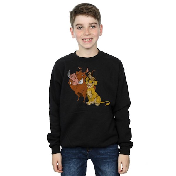 Løvernes Konge Drenge Klassisk Simba Timon & Pumba Sweatshirt 9-11 Sort Black 9-11 Years