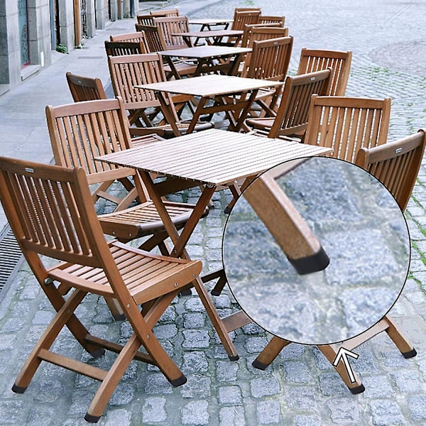 16 st Stolsbensskydd, Stolsbensöverdrag, Golvskydd, Fotöverdrag, Plastöverdrag, Fällstol, Ovalt Rör för Lutande Stolsben, Trädgårdsstol