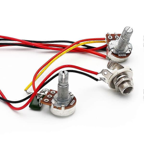 Elektrisk Gitarr Förmonterad Humbucker Dubbelspole Gitarr Pickup Kablage Kit Med 500k Potentiometer Volym Ton Potentiometrar
