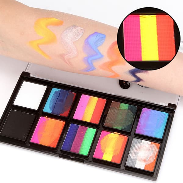 Børnemakeup, delt kagepalet, ansigtsmaling