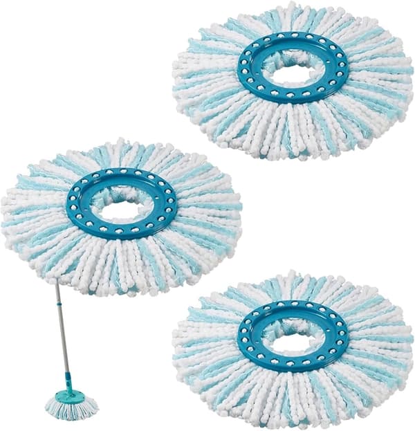 3 stk - Mopp refill - Erstatningsmopp - Passer til Leifheit Clean Twist Disc Mopp