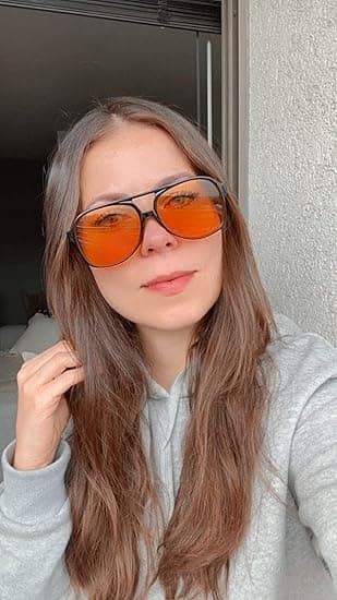 Retro 70-tals Aviator Polariserade Solglasögon Off-white ram ljus te Off-white frame light tea