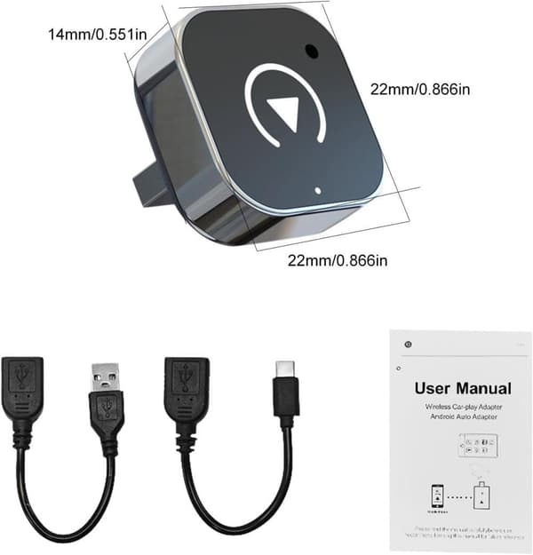 Langaton CarPlay-sovitin, CarPlaylle ja Android Autolle, Plug-and-play_OF
