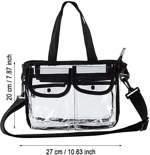 Transparent toalettmappe for reise – PVC, 27×20×9cm, for menn/kvinner