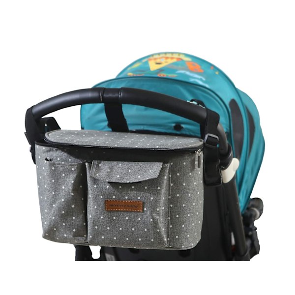 Rattailuvun Organisaattori Rattailu Buggy Bag Baby Universal Multifunktionaalinen Säilytyskassi (Harmaa Tähti)