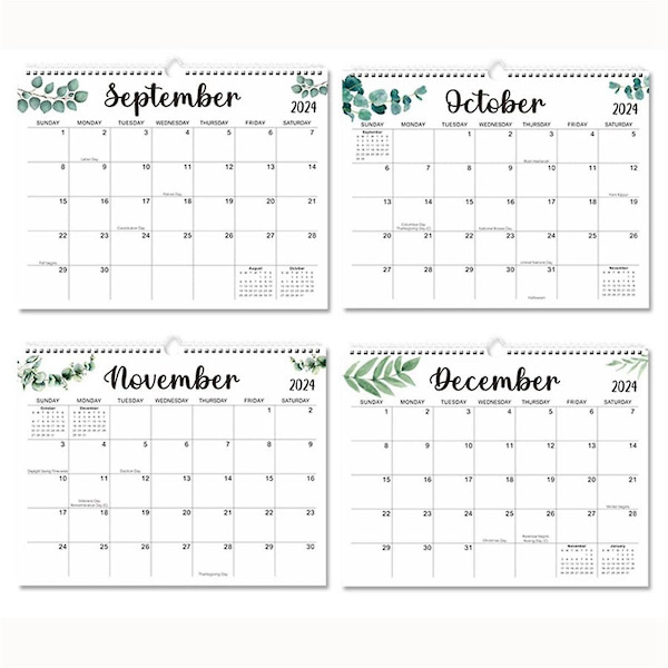 2024-25 Kalender - 14,5 x 11,4 tum 2024 Väggkalender sträcker sig till juni 2025 - Enkel planering med 2024 Kalender (FMY)
