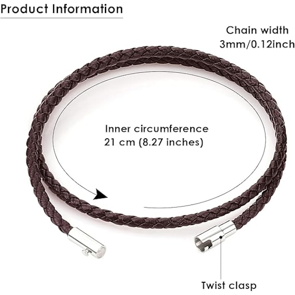Läderflätat armband Dubbelflätat läderarmband Unisex Speroto Nytt herrarmband Pärlor och läderfläta