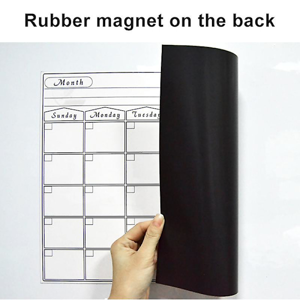 Suddbart Magnetisk Vittavla Kalender Månads-/Vecko-Planerare[HkkK] C