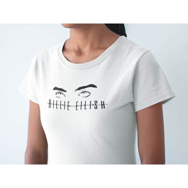 Dam T-shirt med Billie Eilish-design - Vit White S White s