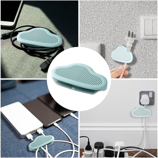 Kabelclips - 8 stk. - Ledningsorganisator - Kabelholder - Kabelstyring - Kabelbindere