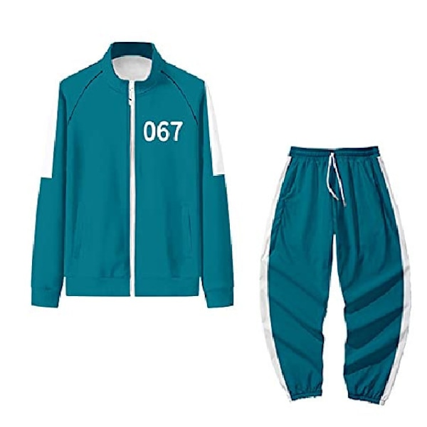 Squid Game Digital Print Fickficka Sweatshirt & Zipjacka & Joggingbyxor Set 67 XL