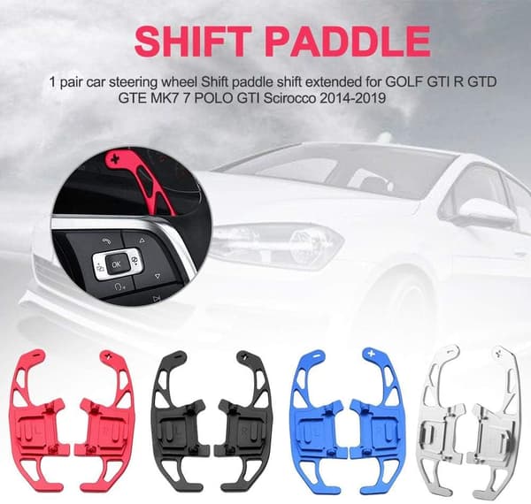 High Performance Aluminium Shift Paddles (Blue) for Golf Golf 7 R-line (2015-2019 Models), Golf 7 GTI (2015-2019 Models)