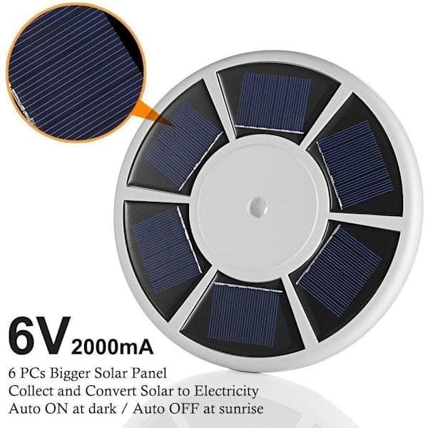 Solar flaggstångsbelysning, 26 LED, solcelledrevet, vanntett
