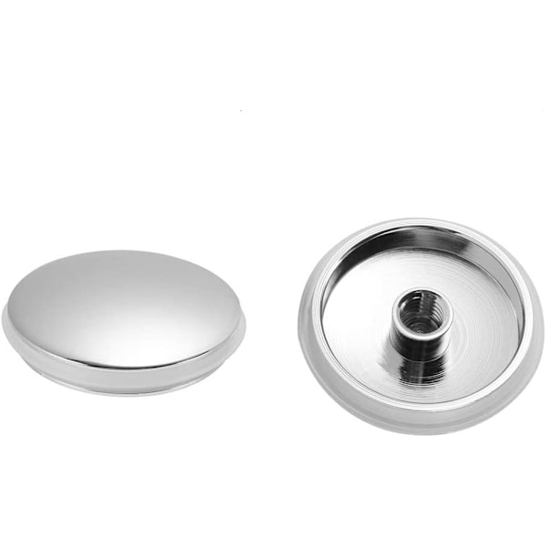 Mu Mianhua 2 stk. Servantbatteri Trykknapp Messing Polert Krom Click Clack 38mm Avløp Badekar Pop Up Plugg Avløpsplugg for Badekar{GKS}