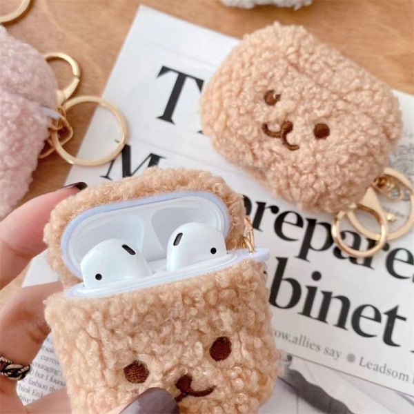 Pehmeä Airpods 1/2 -kuoren avaimenperällä