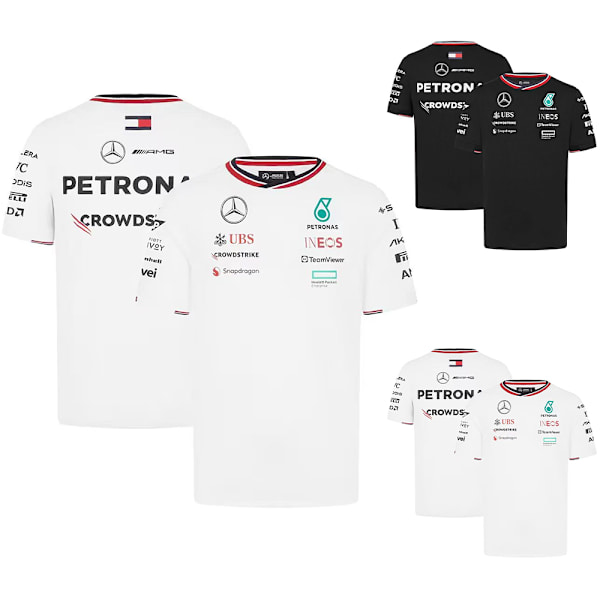 2024 F1 Offisiell Lag Racing T-skjorte Menn Formel 1 Topper Hvit Hvit White S