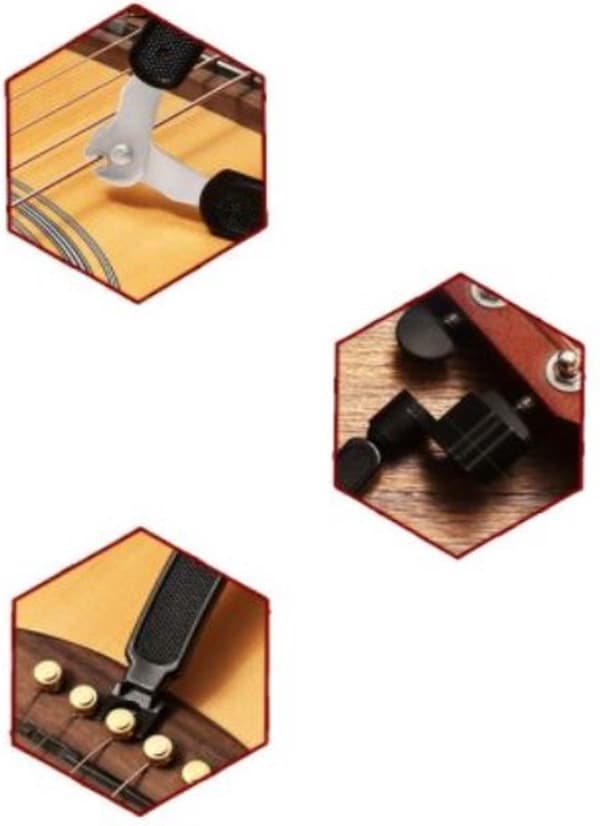 Gitarrstämningsverktyg 3 i 1 | Multifunktionell | Stiftavdragare | Strängklippare | Stäm gitarr | Orange