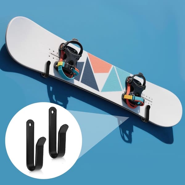 2 stk. - Skateboard vægmontering - snowboard vægmontering - snowboard vægmonteringsclips