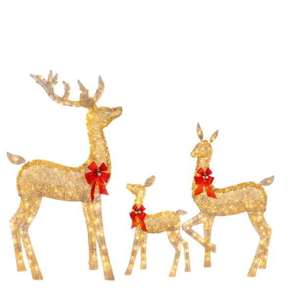 Julehjortbelysning God Jul Hage Julelysende Hjort Small Size with Light