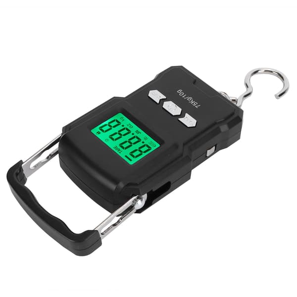Portable Digital Scale Digital Display Hanging Hook Electronic Scale with Measuring Tape 75kg 0.3