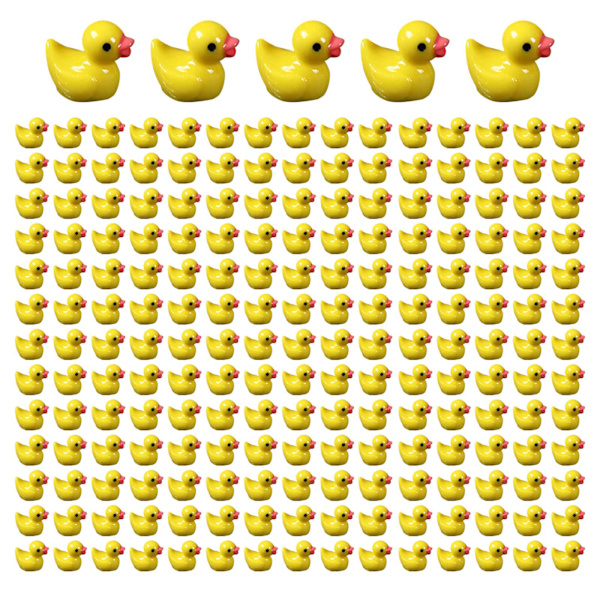 100/200 stk Mini Gummi Ankor Miniatyr Harts Ankor Gul Tiny D 100pcs yellow 100pcs