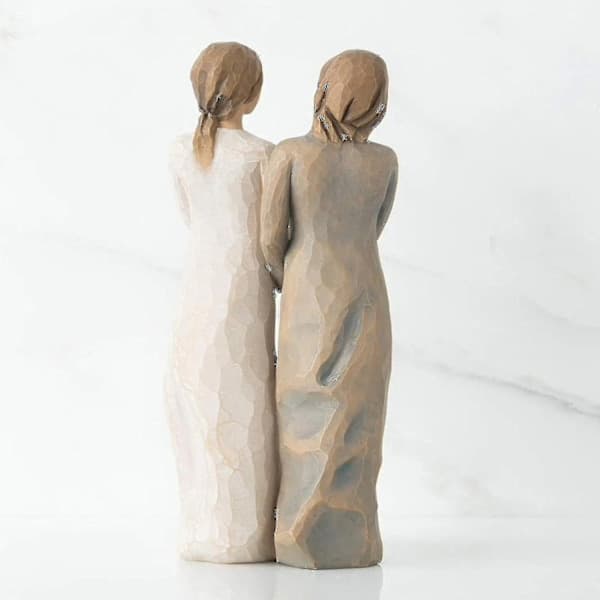 QD-Willow Tree Min søster Min ven Skulptur Håndmalet figur
