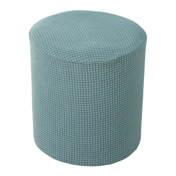 Stoltrekk Ensfarget Støvtett Elastisk Kantdesign Polyester Stretch Kvadratisk/Rund Fotskammel P Light blue
