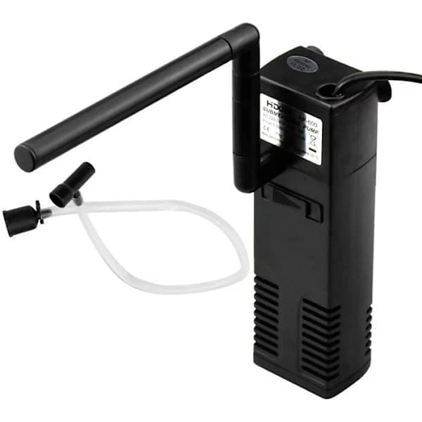 Internal Aquarium Filter 3W/4W 20L-60L Adjustable Internal Filter with Filter Sponges, Easy to Use and Maintain