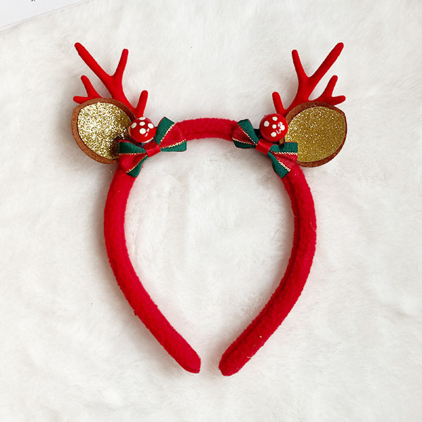 2024 New Christmas Headband Red Deer Antler Headband Girls Hair Accessories Hairpin Headdress Christmas Accessories MJ51