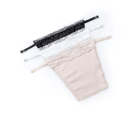 6-pack Dam Spets Clip-on Mock Camisole BH Insert Overlay Modesty Panel Väst