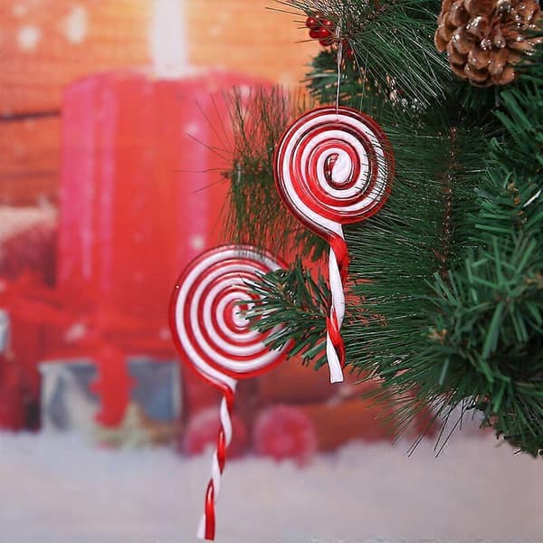 Christmas Candy Cane Ornaments with Ropes - Small Candy Canes
