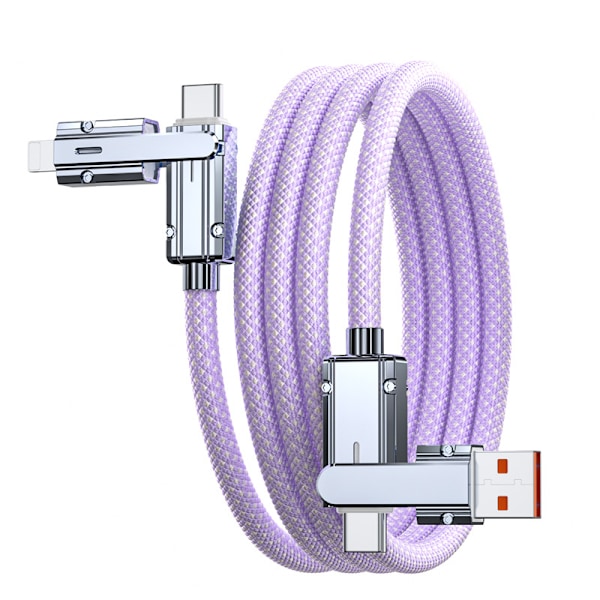 4-i-1 USB Typ C till Typ C 100W Snabbladdningskabel Purple