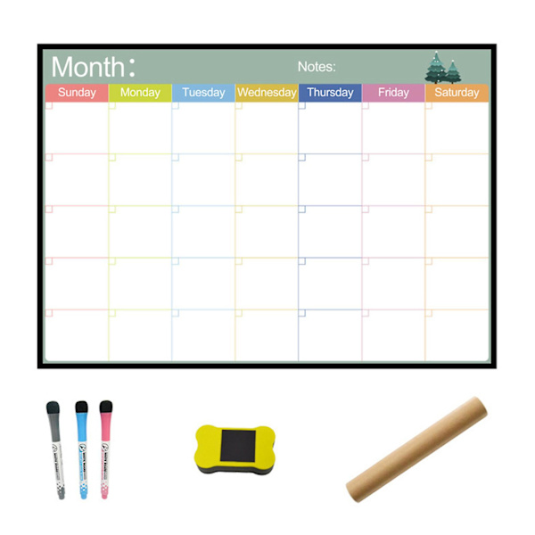 Suddbart Magnetisk Vittavla Kalender Månads-/Vecko-Planerare[HkkK] G