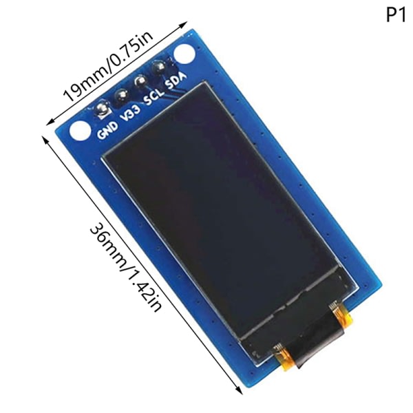 0,96 1,3 tums OLED-skärm 64×128 LCD-modul SH1107 LCD OLED Ve 0.96in