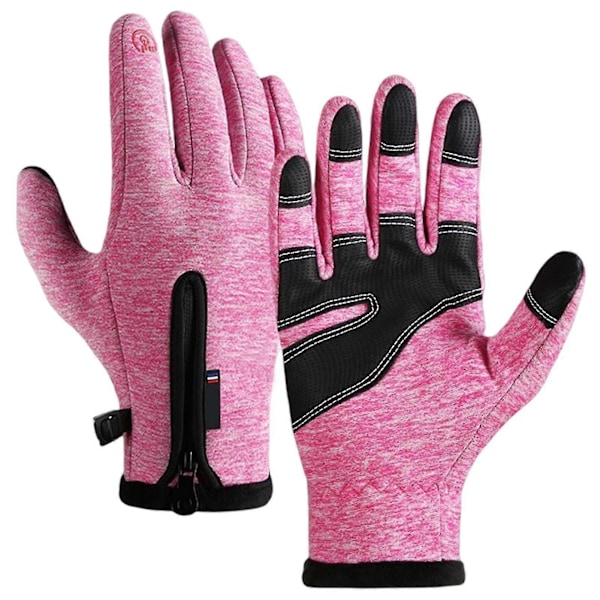 Unisex Vinter Termiska Handskar Bärbara Vattentäta Pekskärm Cykelhandskar För Utomhusbruk A0020 ROSA A0020 PINK M