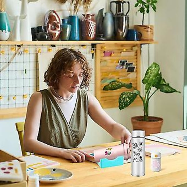 1 Set Silikon Koppvagga För Hantverk Tumlare Kopphållare Med För Att Applicera Vinyl Dekal, Med Filtkant