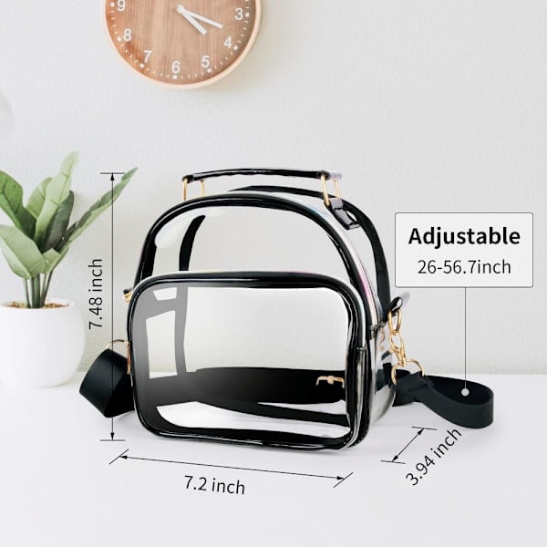 Klar taske Transparent taske SORT Black