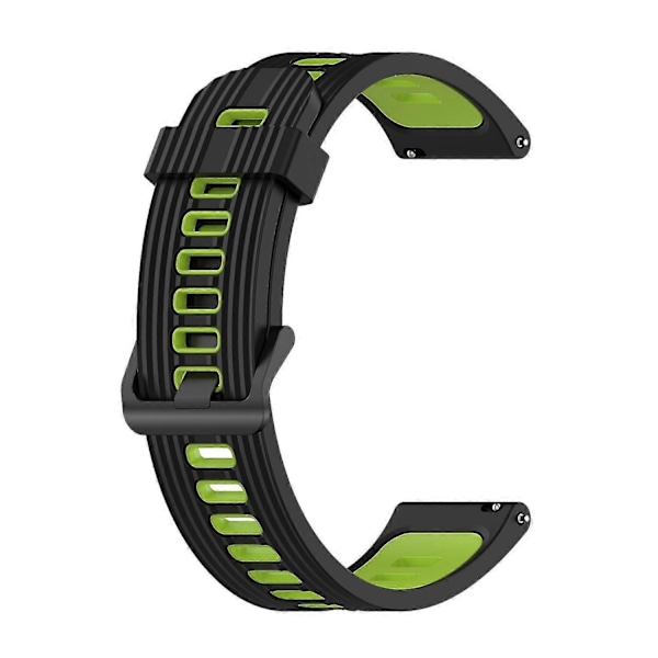 Ranneke Huawei Watch GT 3 SE/Samsung Galaxy Watch3 45mm, 22mm, Kaksiväriset Raidat --Täydellinen Musta Black Type A Huawei Watch GT 3 SE