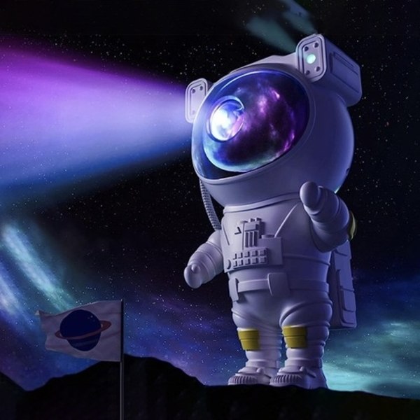 Nattlys - Stjerneprojektor med LED-lampe - Astronaut 600